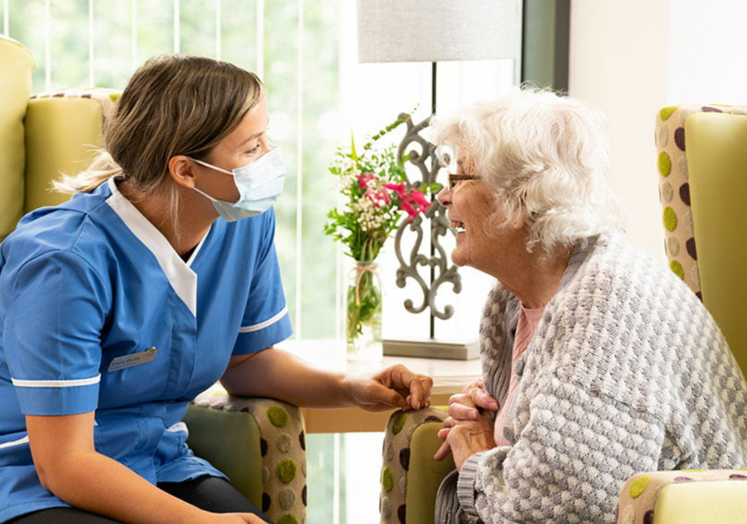 Nurse with patient